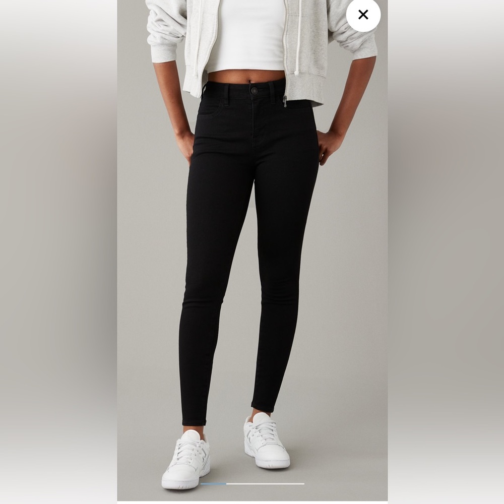 American Eagle AE Dream high waisted Jegging Black size 14